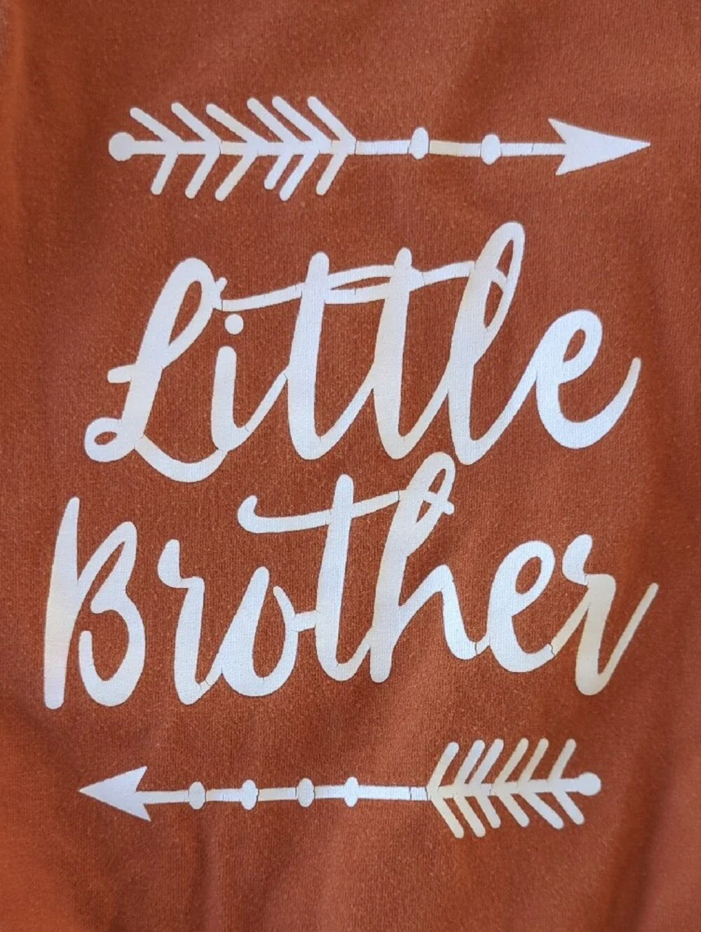 Little Brother Rust Long-Sleeve One-Piece Baby Romper 0-3 Months